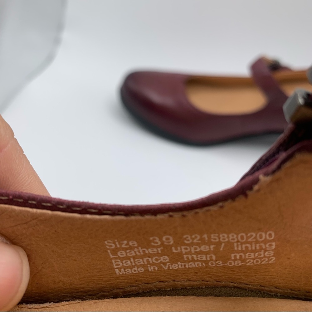NWOB DANSKO | CALLISTA BURNISHED NUBUCK WINE Mary Jane heel size 39 US8-8.5 1407 - Picture 9 of 10